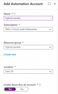 Setting up an Azure Automation Hybrid Worker – NillsF blog