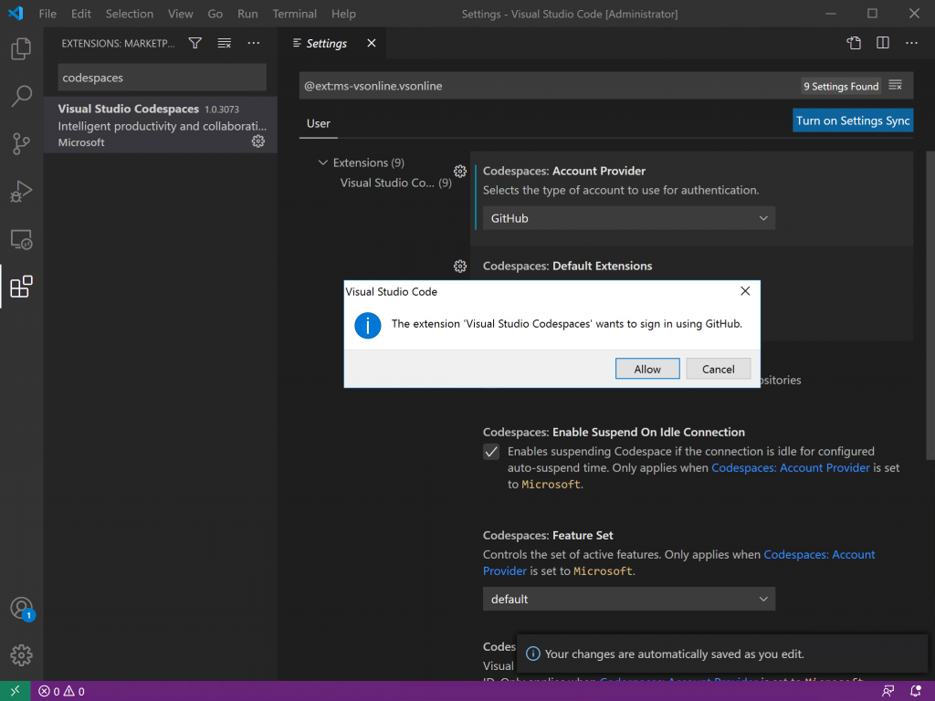 visual studio code github integration