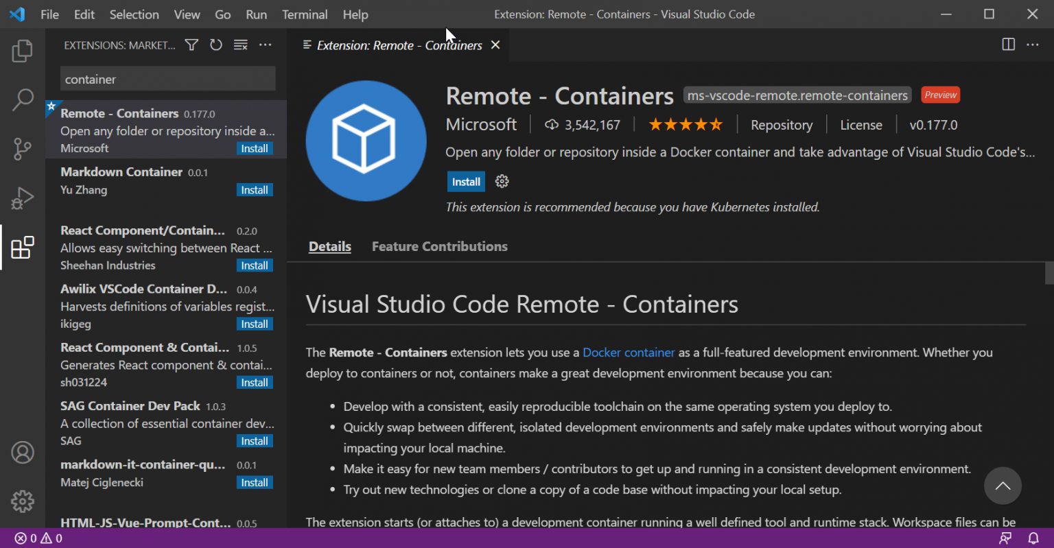 Development containers in Visual Studio code are awesome NillsF blog